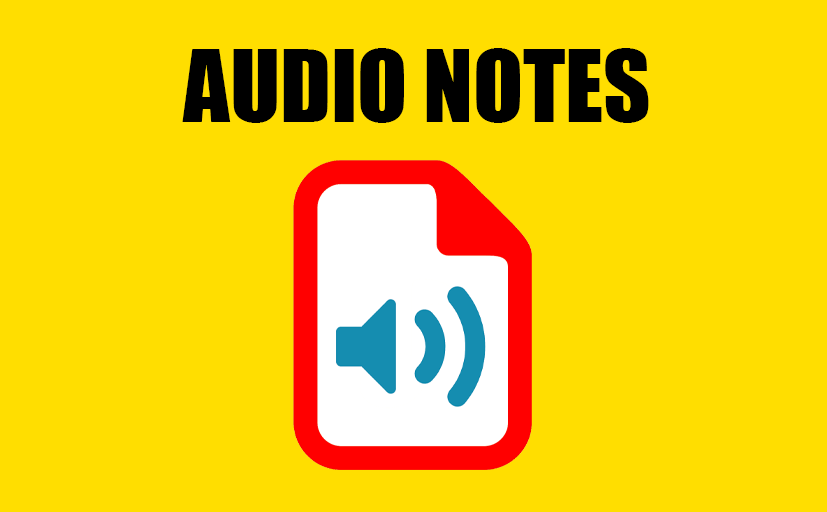 AUDIO NOTES